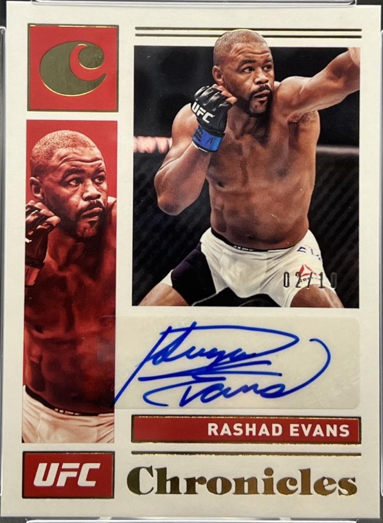 Rashad Evans 2021 Panini Chronicles UFC Chronicles Signatures #34 Gold