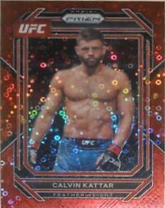 Calvin Kattar 2023 Panini Prizm Under Card UFC Base #163 Red