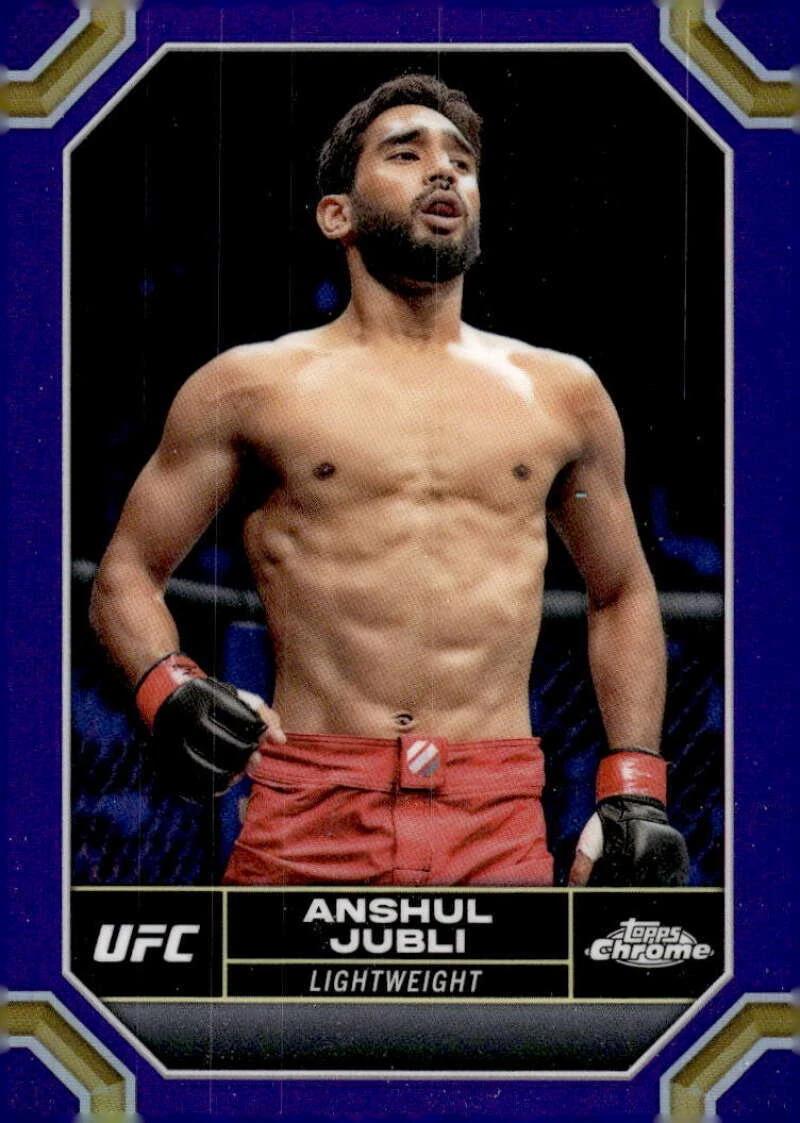 Anshul Jubli 2024 Topps Chrome UFC Base #18 Purple Refractor