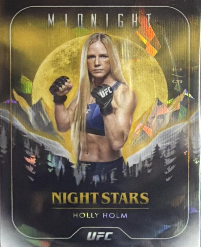 Holly Holm 2024 Topps Midnight UFC Night Stars #NS-18 Black Light