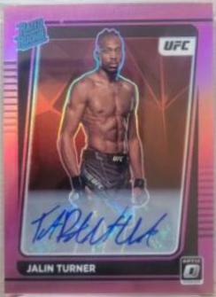 Jalin Turner 2022 Panini Donruss Optic UFC Base Rated Rookies Signatures #114 Gold Vinyl