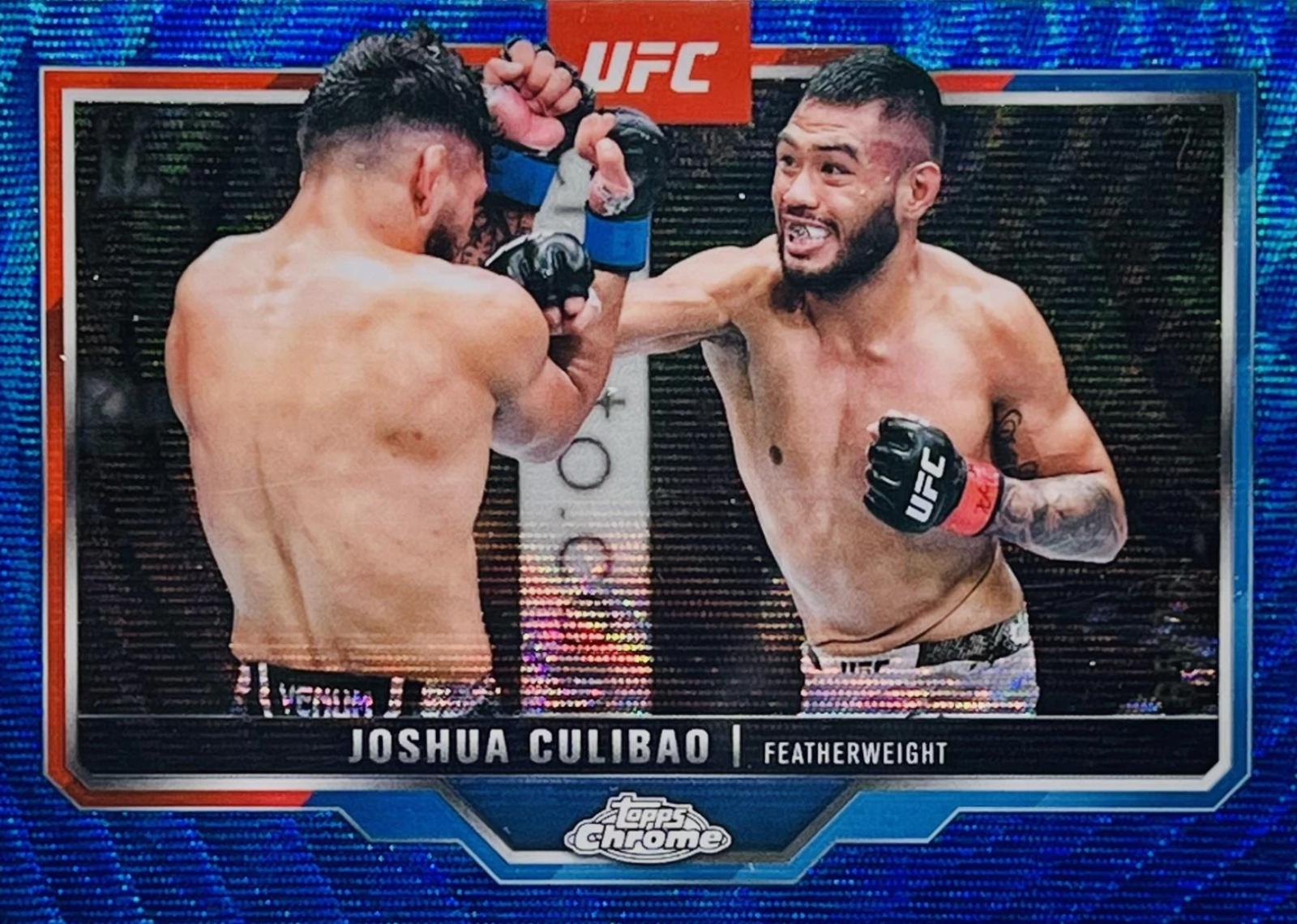 Joshua Culibao 2025 Topps Chrome UFC Base #73 Blue Wave Refractor