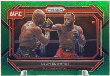 Leon Edwards 2023 Panini Prizm UFC Base #65 Green