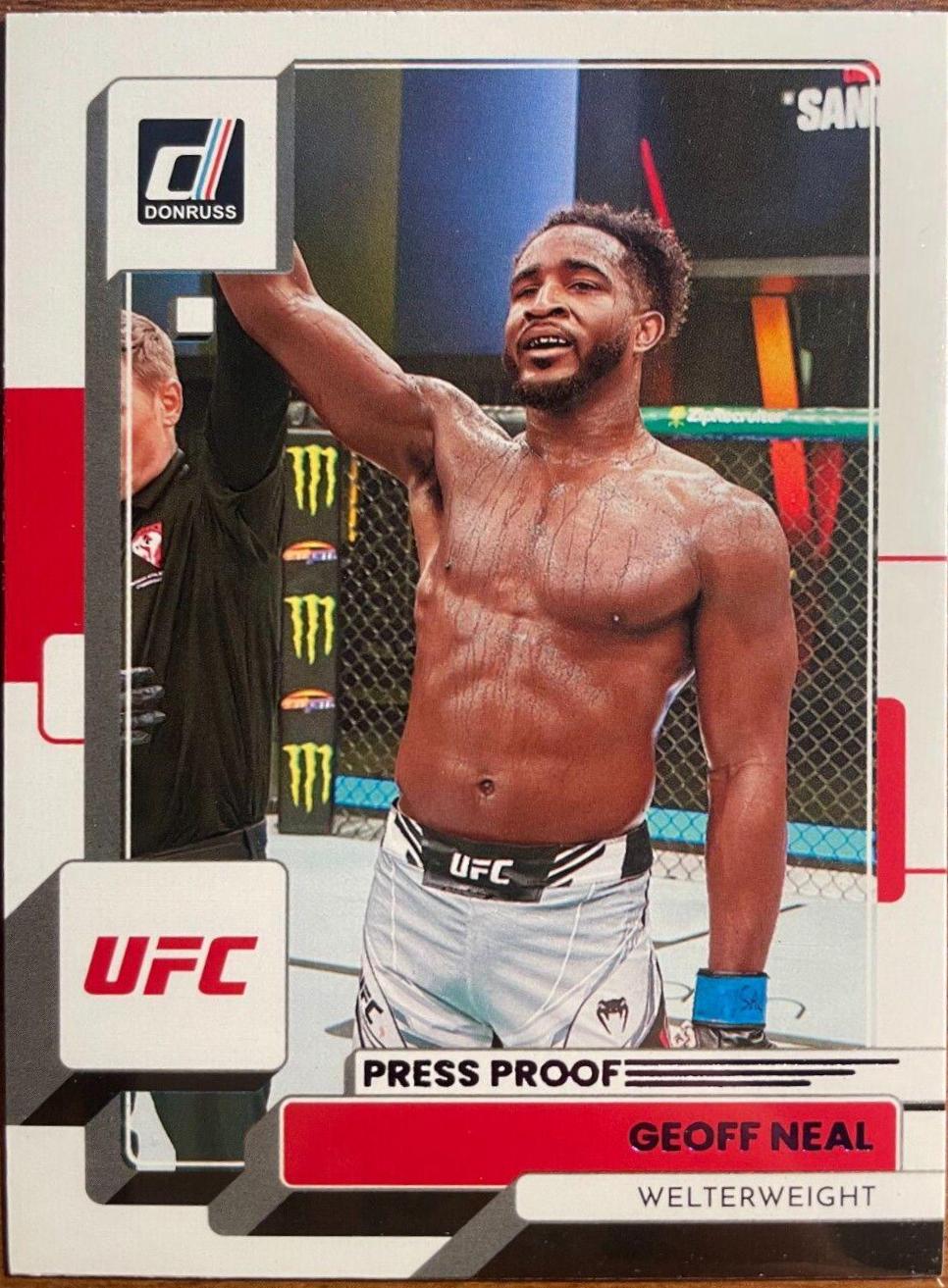 Geoff Neal 2023 Panini Donruss UFC Base #200 Press Proof Purple