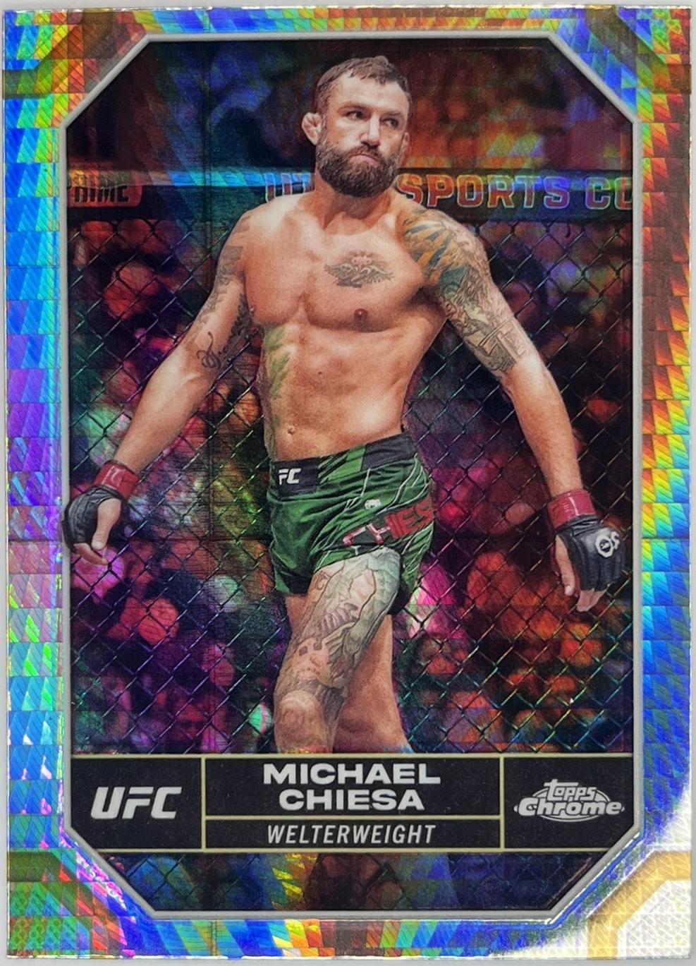 Michael Chiesa 2024 Topps Chrome UFC Base #137 Prism Refractor