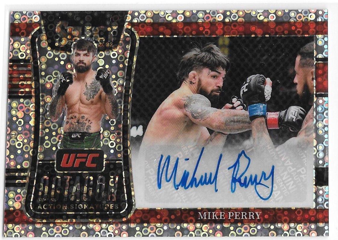 Mike Perry 2022 Panini Select UFC Octagon Action Signatures #37 Disco