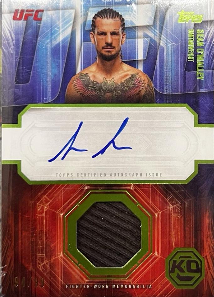 Sean O'Malley 2026 Topps Knockout UFC Knockout Autograph Relics #KAR-SO Lime Green
