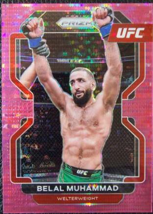 Belal Muhammad 2022 Panini Prizm UFC Base #119 Pink Pulsar