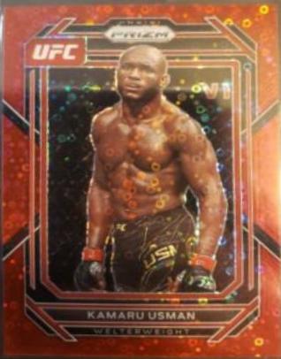 Kamaru Usman 2023 Panini Prizm Under Card UFC Base #120 Red