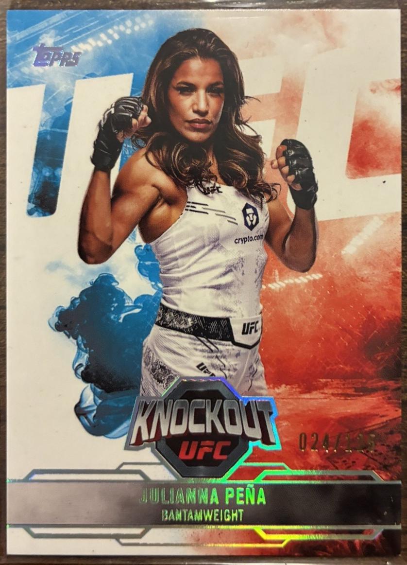 Julianna Peña 2025 Topps Knockout UFC Base #26 Holo Silver
