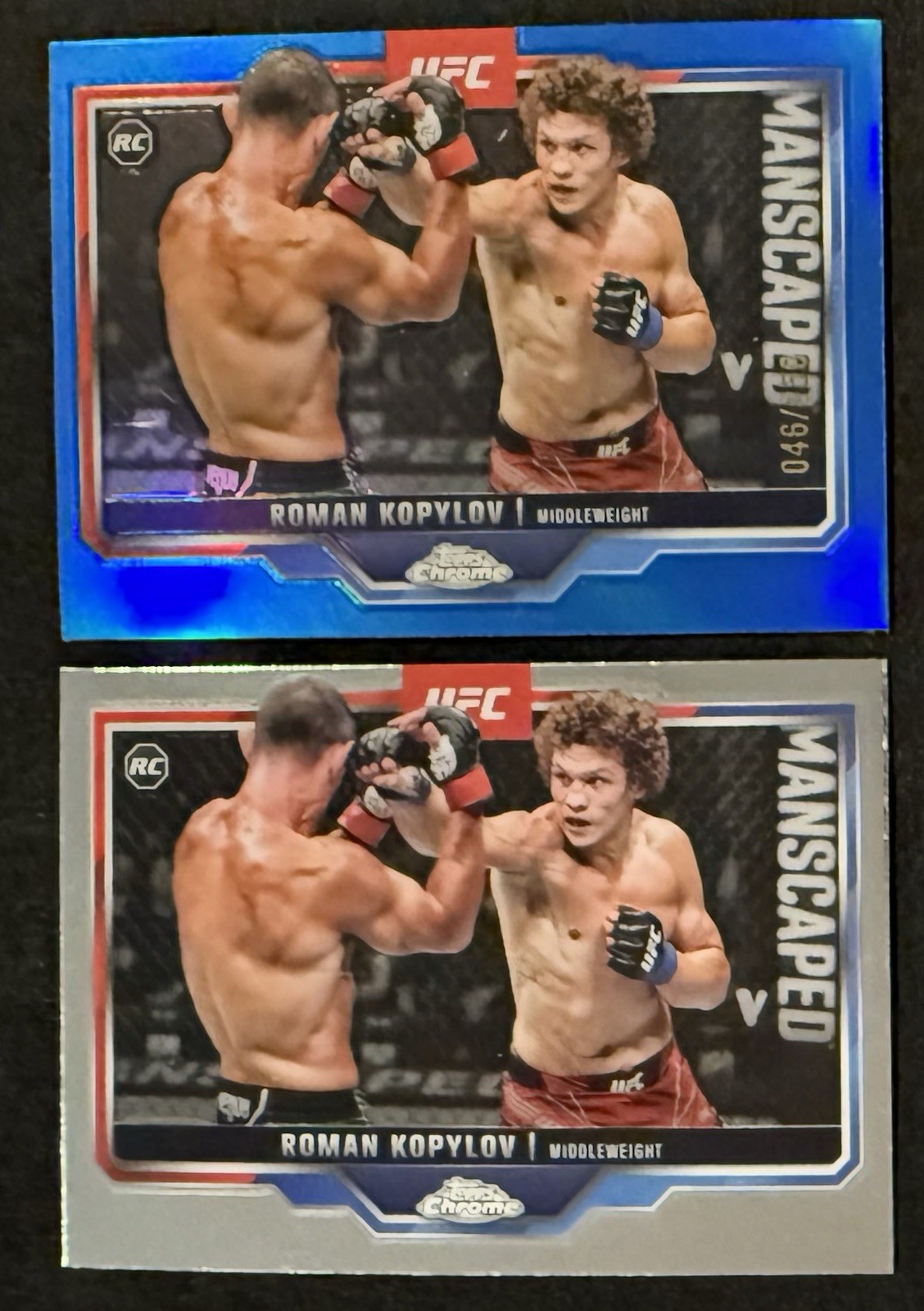 Roman Kopylov 2025 Topps Chrome UFC Base #66 Blue Refractor