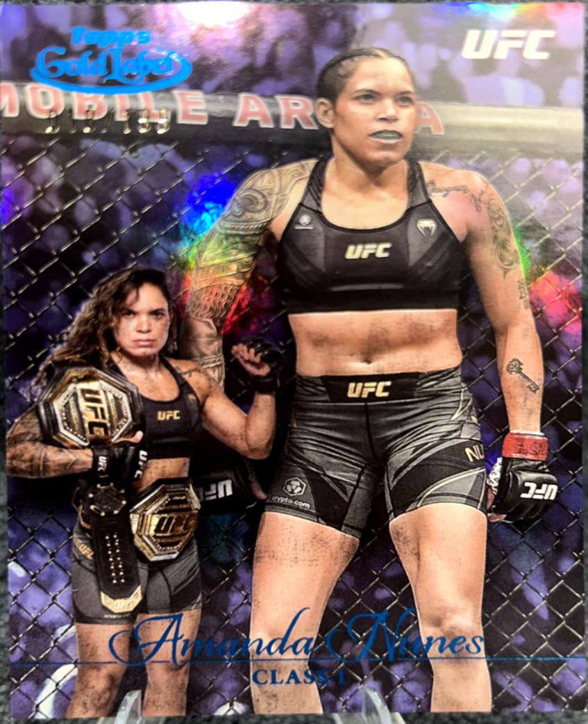 Amanda Nunes 2024 Topps Gold Label UFC Base Class I #34 Blue