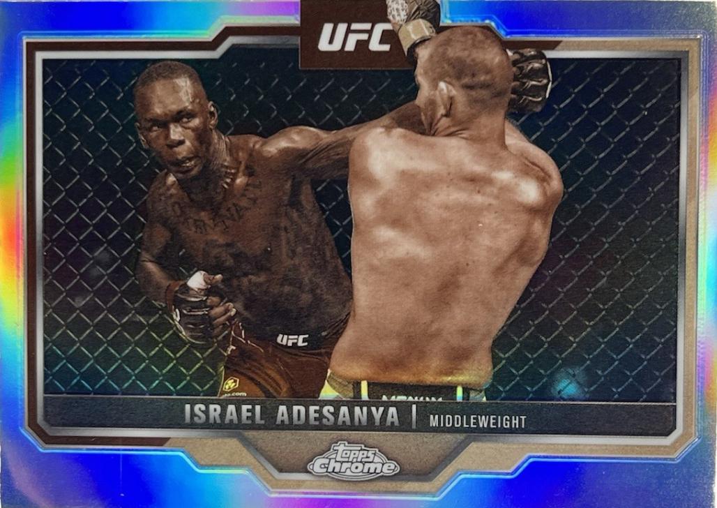 Israel Adesanya 2025 Topps Chrome UFC Base #3 Sepia Refractor