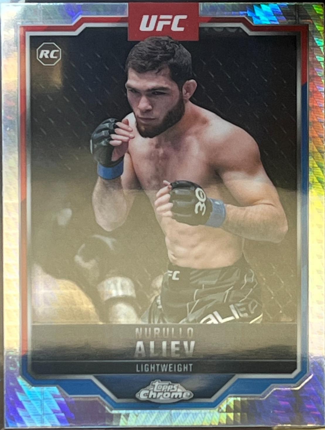 Nurullo Aliev 2025 Topps Chrome UFC Base #105 Refractor