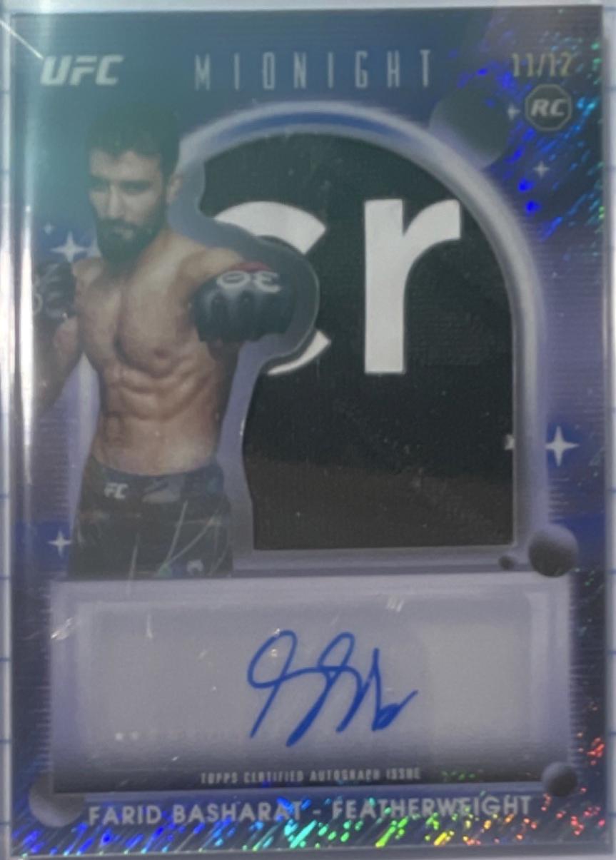 Farid Basharat 2025 Topps Midnight UFC Rookie Relic Autographs #RRA-FB Midnight