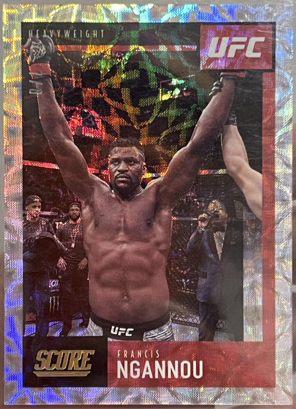 Francis Ngannou 2021 Panini Chronicles UFC Base Score #92 Asia Gold