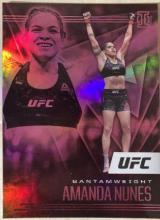 Amanda Nunes 2021 Panini Chronicles UFC Base Illusions #163 Pink