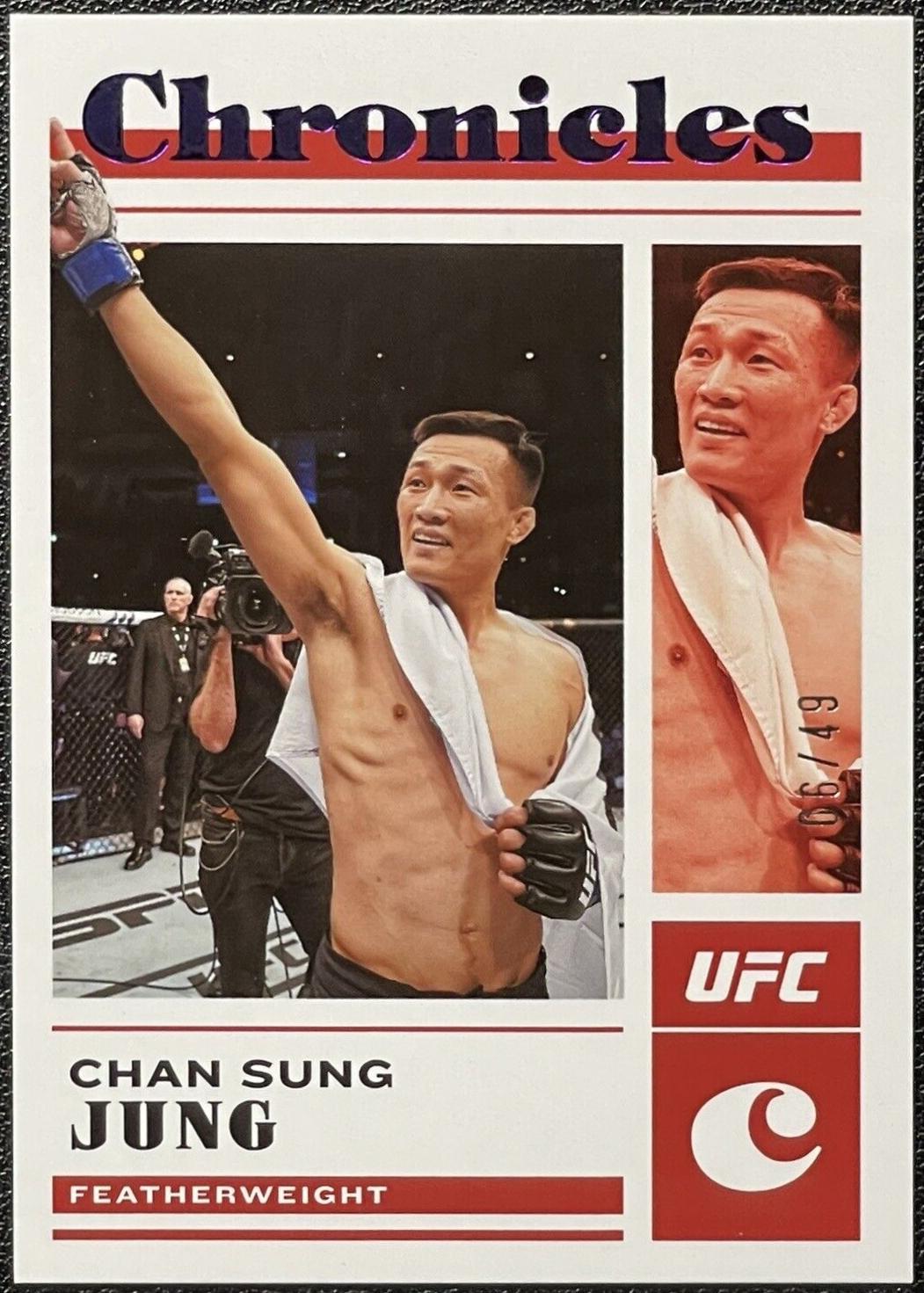 Chan Sung Jung 2023 Panini Chronicles UFC Base Chronicles #70 Purple