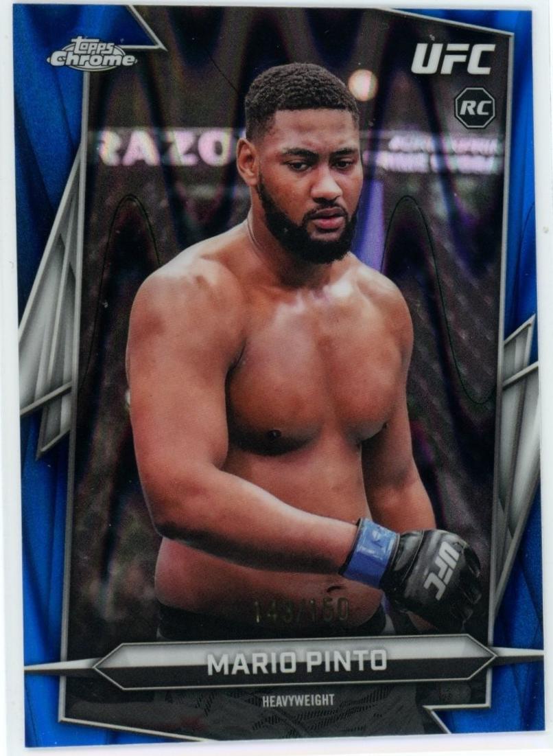 Mario Pinto 2026 Topps Chrome UFC Base #31 Blue Ray Wave Refractor
