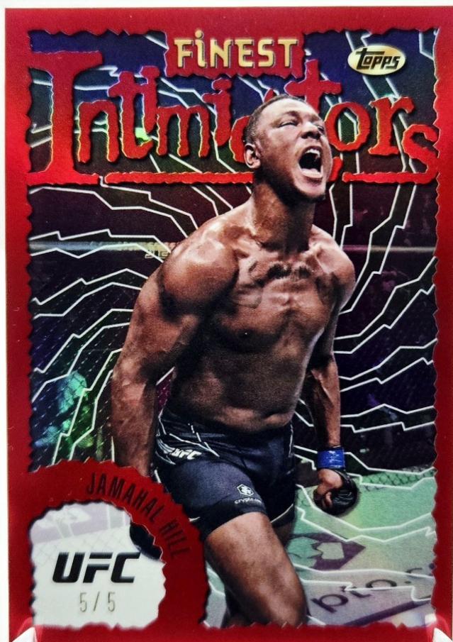 Jamahal Hill 2024 Topps Finest UFC Intimidators #INT-29 Red Refractor