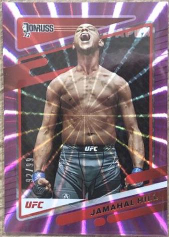 Jamahal Hill 2022 Panini Donruss UFC Base #115 Purple Laser