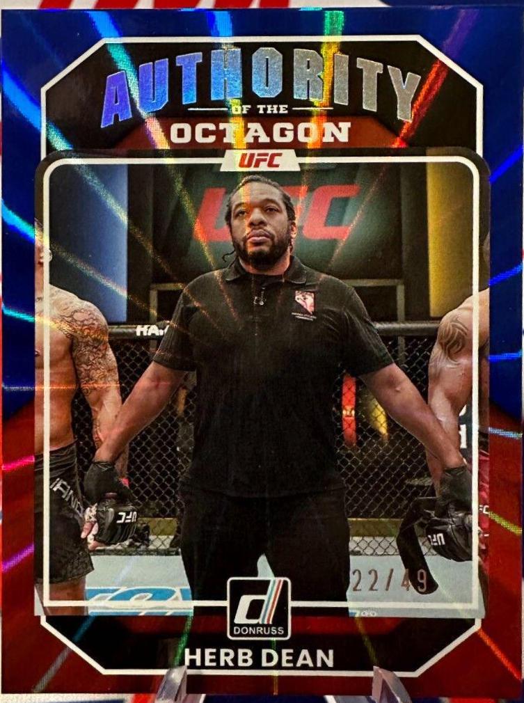 Herb Dean 2023 Panini Donruss UFC Base #222 Blue Laser
