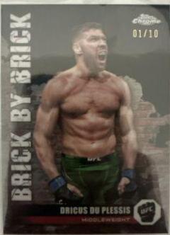 Dricus Du Plessis 2024 Topps Chrome UFC Brick by Brick #BYB-17 Black Refractor