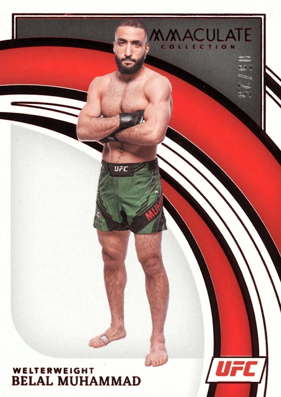 Belal Muhammad 2022 Panini Immaculate UFC Base #9 Red