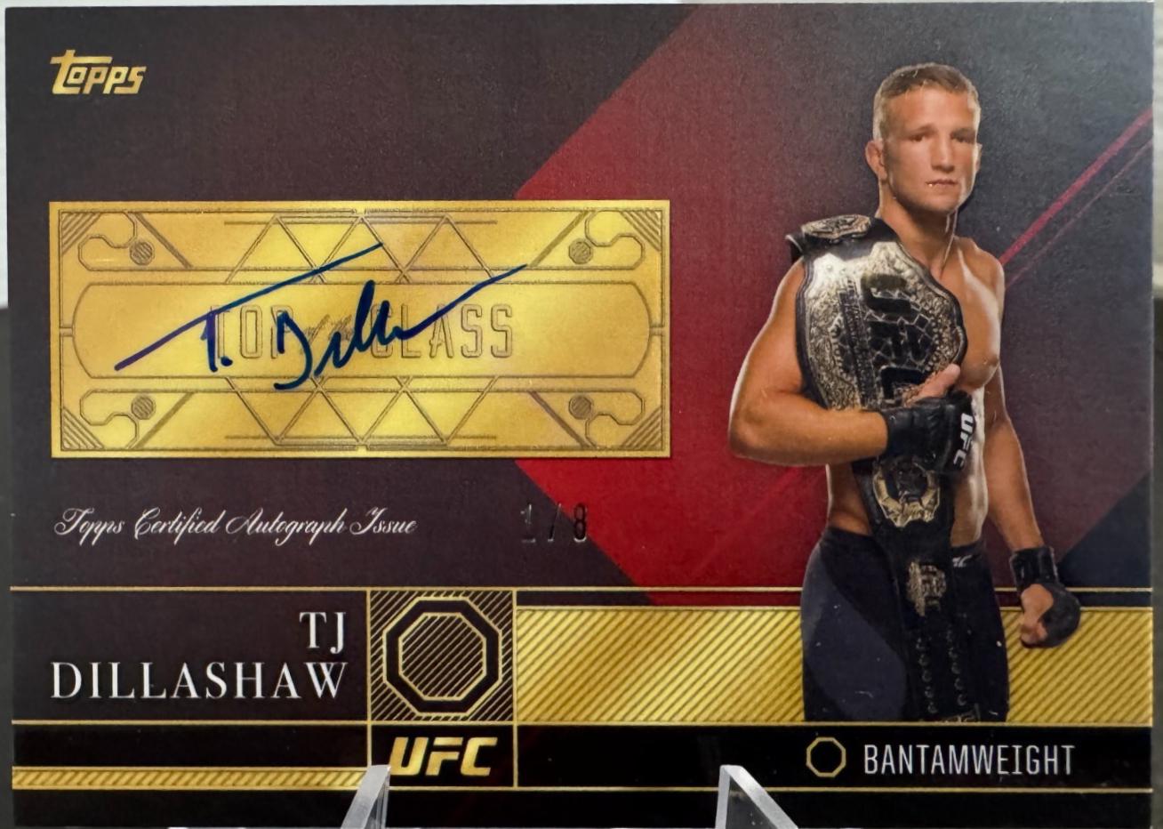 TJ Dillashaw 2016 Topps UFC Top of the Class Top of the Class Autographs #TCA-TD Red