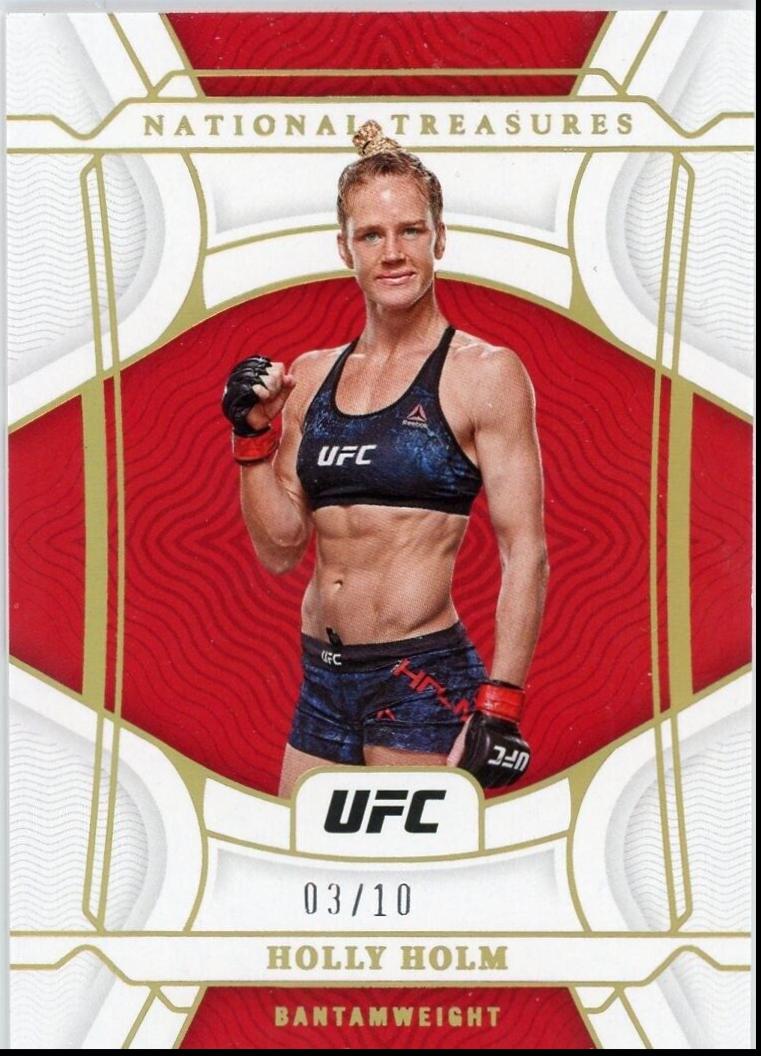 Holly Holm 2022 Panini Chronicles UFC Base National Treasures #435 Platinum