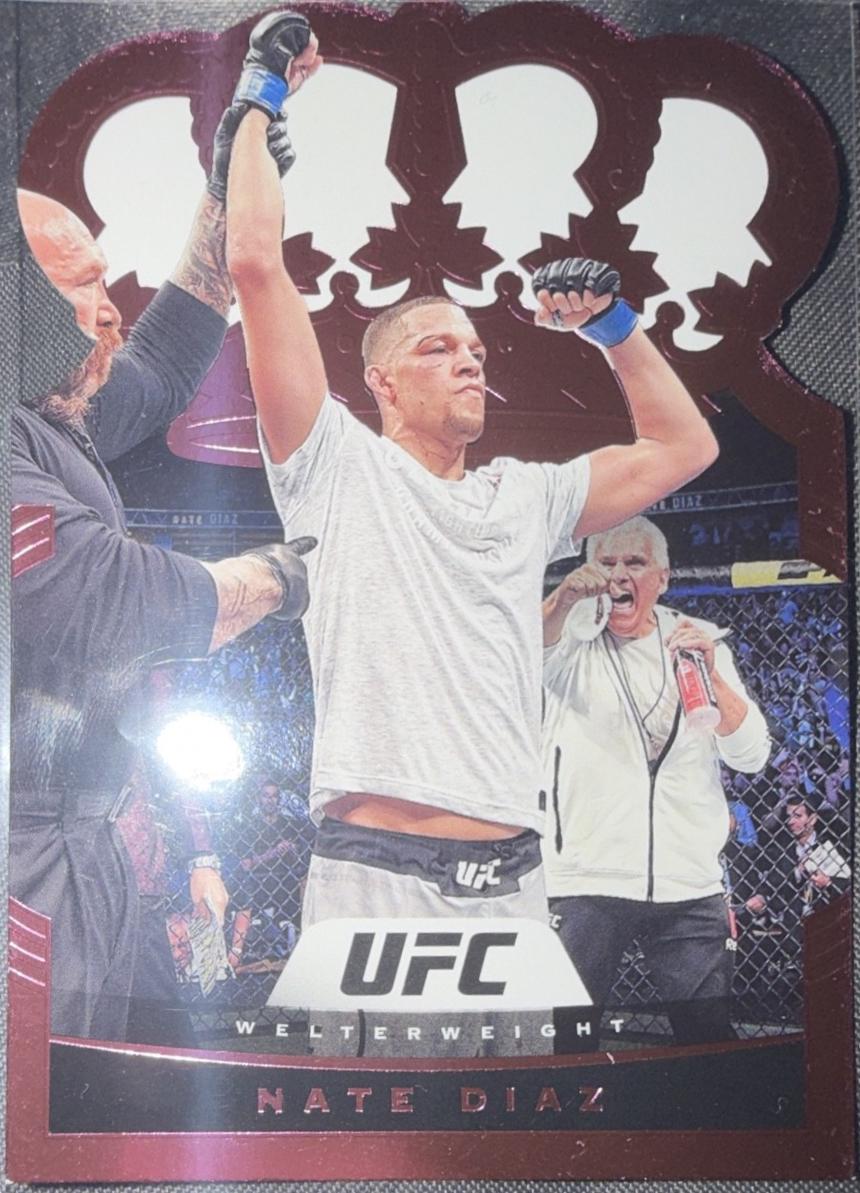 Nate Diaz 2021 Panini Chronicles UFC Base Crown Royale #13 Purple