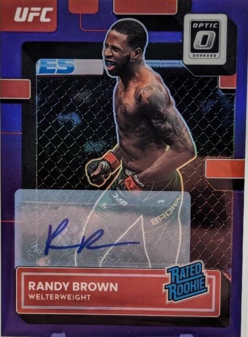 Randy Brown 2023 Panini Donruss Optic UFC Base #105 Purple Velocity