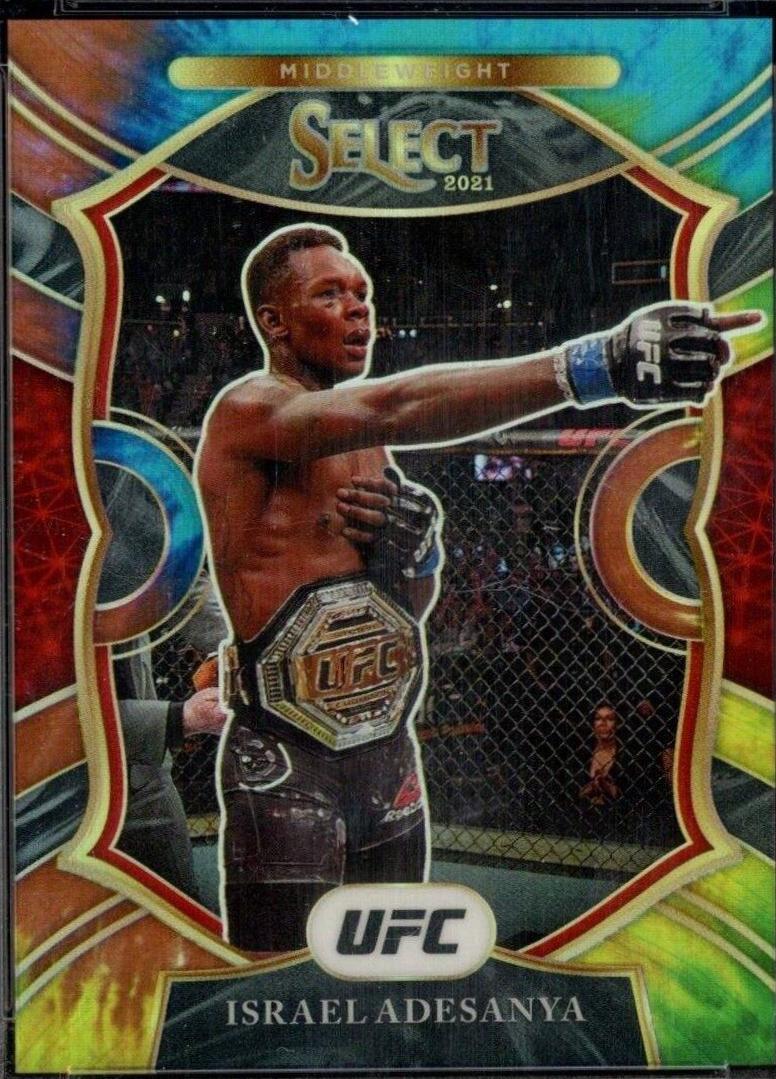 Israel Adesanya 2021 Panini Select UFC Concourse #64 Tie Dye