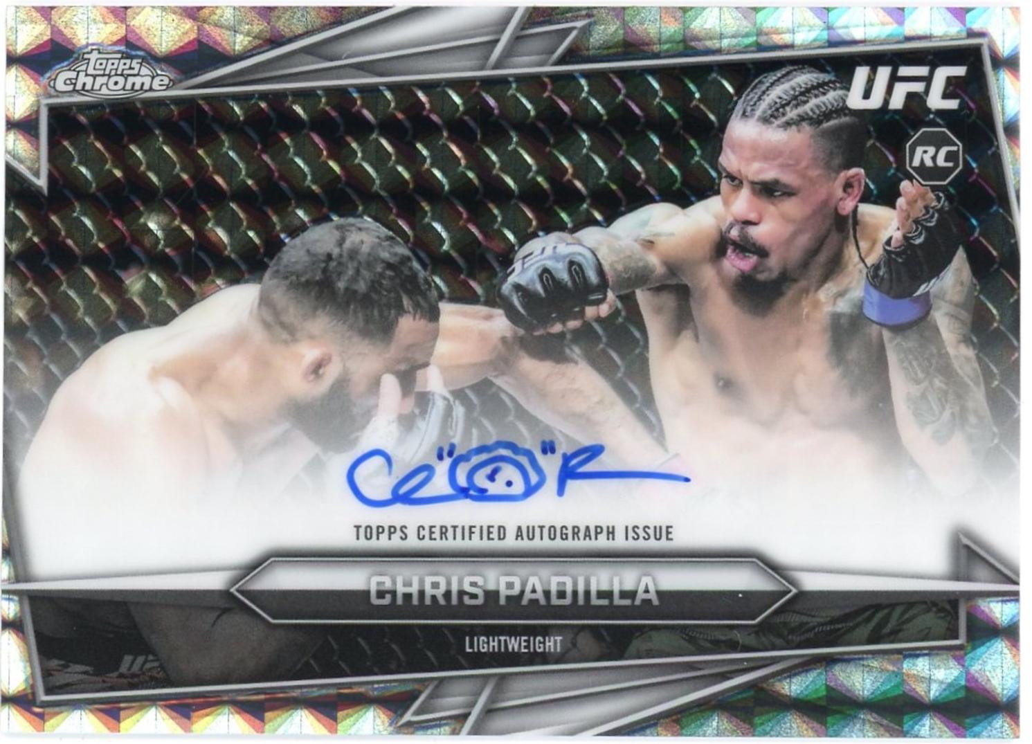 Chris Padilla 2026 Topps Chrome UFC Base Autographs #BAV-CP Geometric Refractor