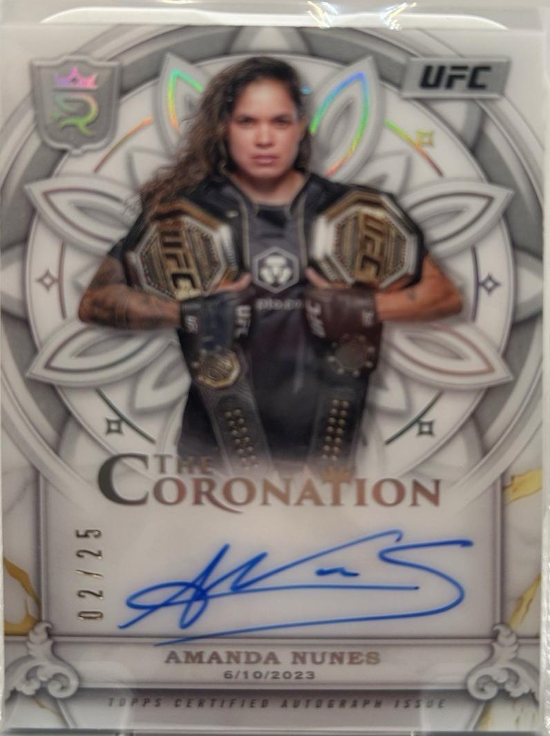 Amanda Nunes 2024 Topps Royalty UFC Imperial Ink #II-AN Blue