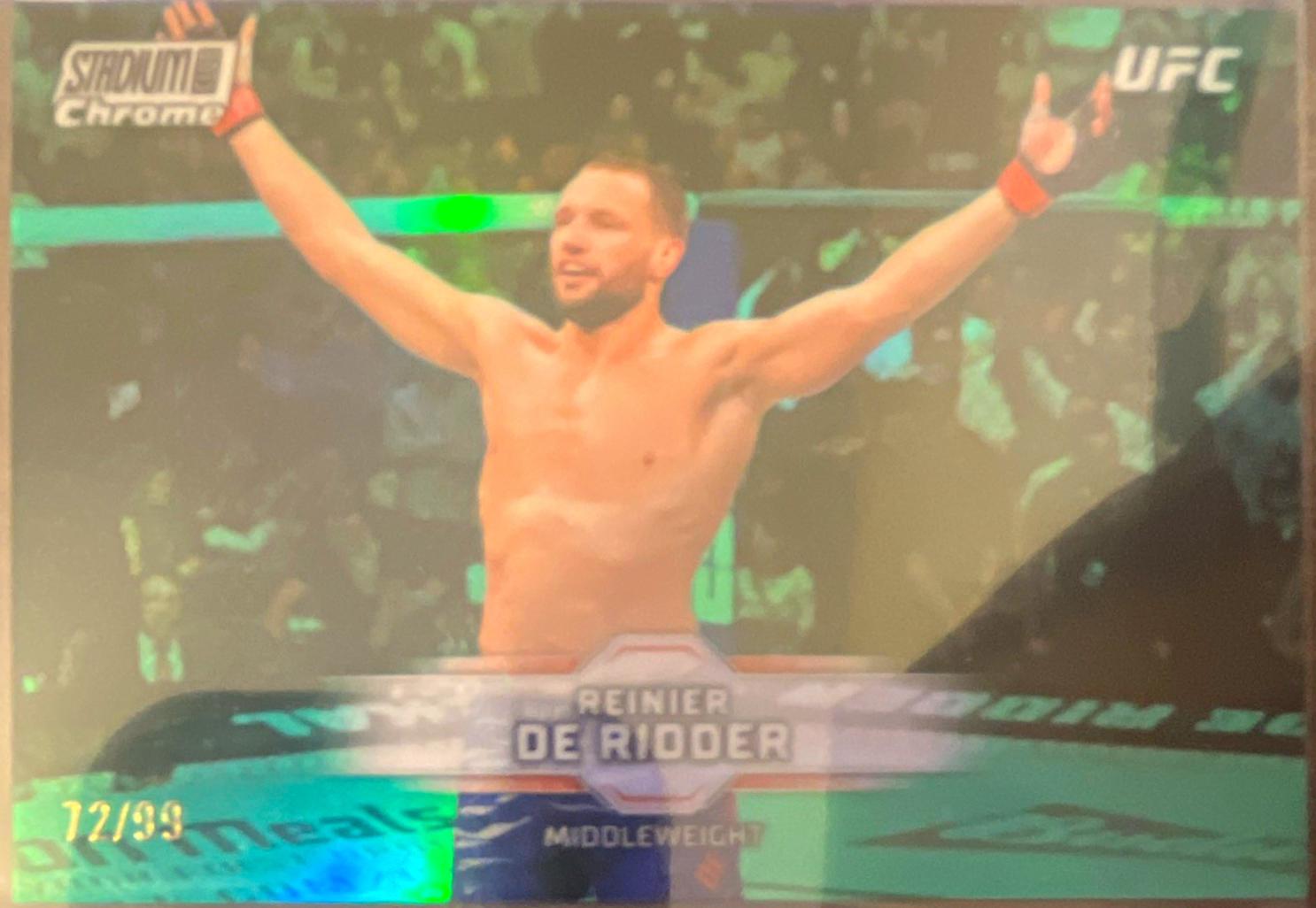 Reinier de Ridder 2026 Topps Stadium Club UFC Chrome Base #CB-18 Turquoise Refractor