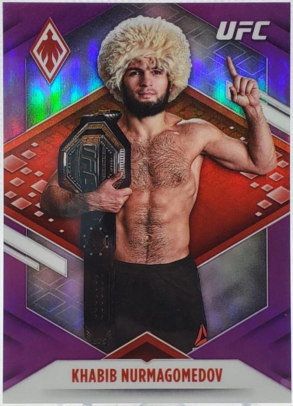 Khabib Nurmagomedov 2022 Panini Chronicles UFC Base Phoenix #318 Purple