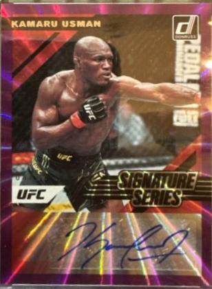 Kamaru Usman 2022 Panini Donruss UFC Signature Series #73 Red