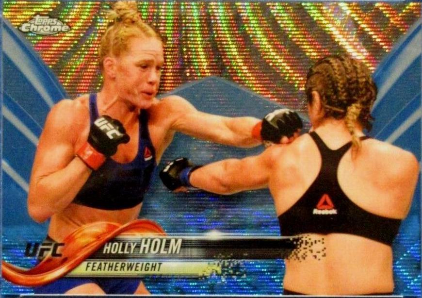 Holly Holm 2018 Topps Chrome UFC Base #76 Blue Wave
