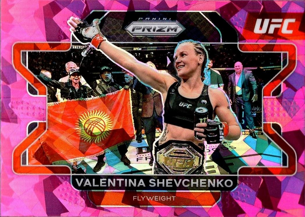 Valentina Shevchenko 2022 Panini Prizm UFC Base #52 Pink Ice