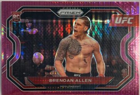 Brendan Allen 2021 Panini Prizm UFC Base #134 Pink Pulsar