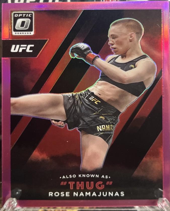 Rose Namajunas 2022 Panini Donruss Optic UFC Also Known As #3 Pink