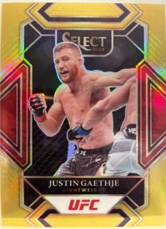 Justin Gaethje 2022 Panini Select UFC Mezzanine #344 Gold