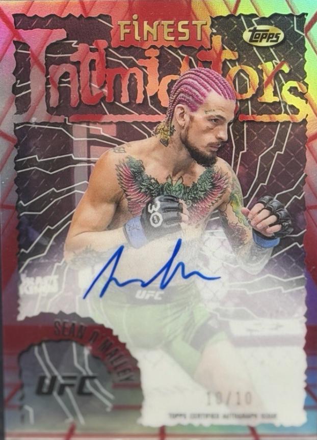 Sean O'Malley 2024 Topps Finest UFC Intimidators Autographs #IA-SOM Red Black Vapor Refractor
