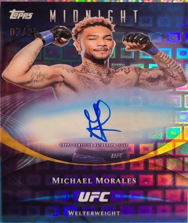 Michael Morales 2026 Topps Midnight UFC Base Autographs #BAV-MM Moonrise