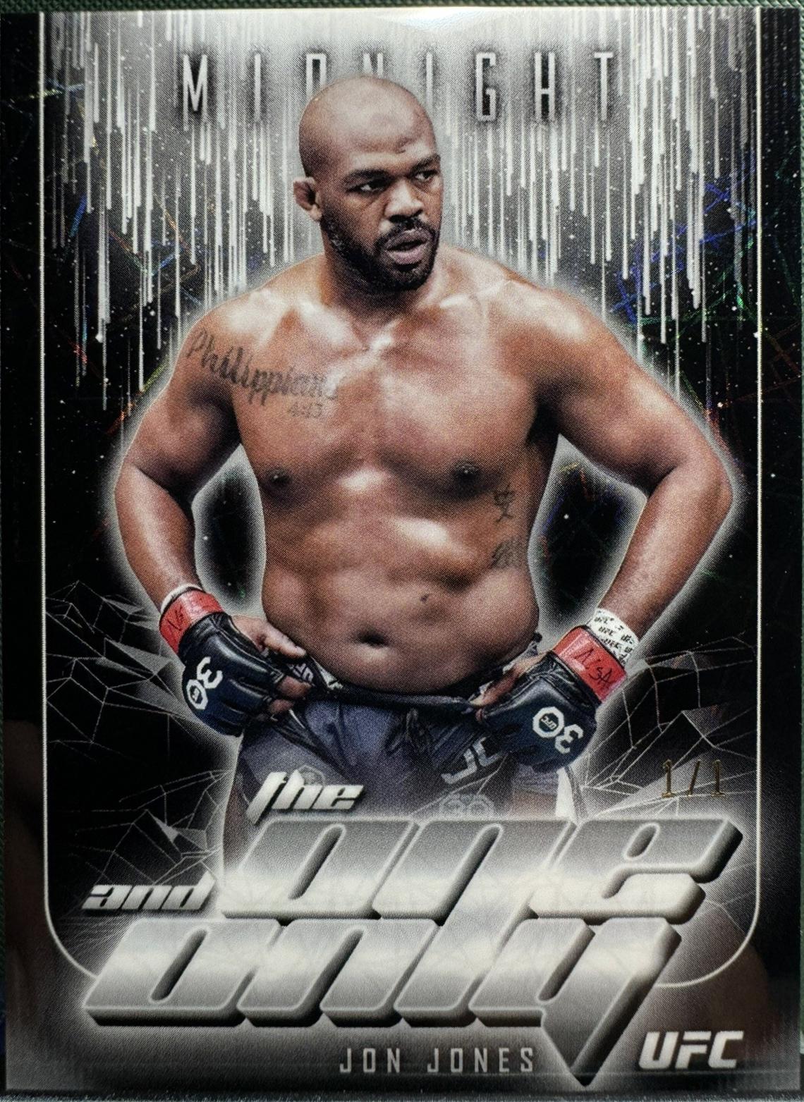 Jon Jones 2024 Topps Midnight UFC The One and Only #TO-27 Black Light