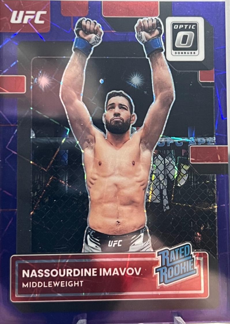 Nassourdine Imavov 2023 Panini Donruss Optic UFC Base #103 Purple Velocity