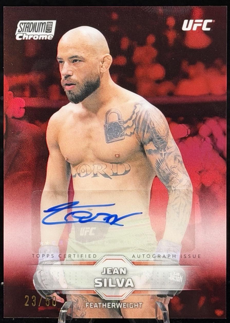 Jean Silva 2026 Topps Stadium Club UFC Chrome Autographs #CAV-JSA Red Refractor