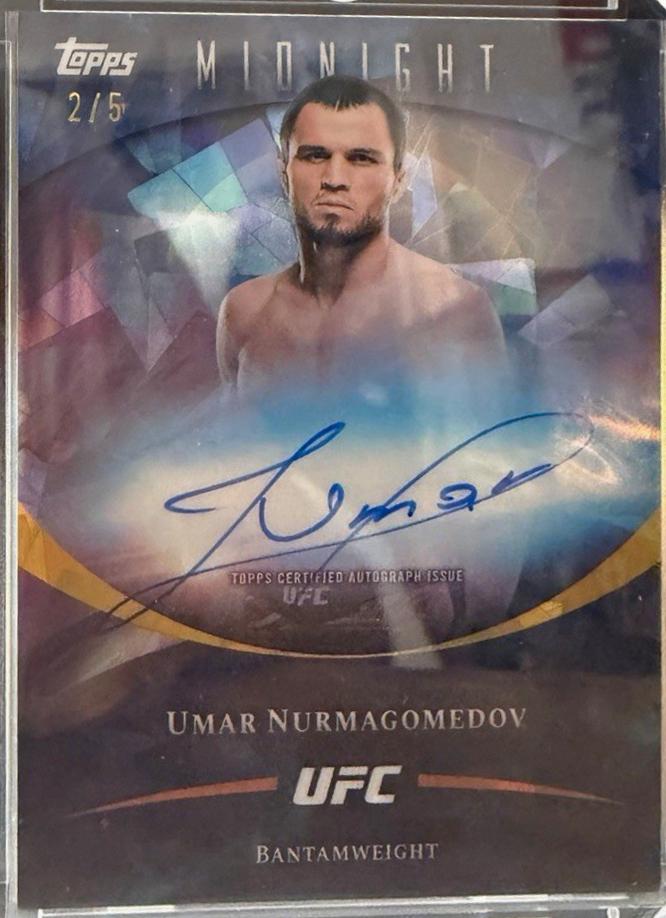 Umar Nurmagomedov 2026 Topps Midnight UFC Base Autographs #BAV-UN Purple Shimmer