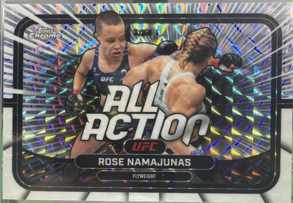 Rose Namajunas 2026 Topps Chrome UFC All-Action #AA-13 Geometric Refractor